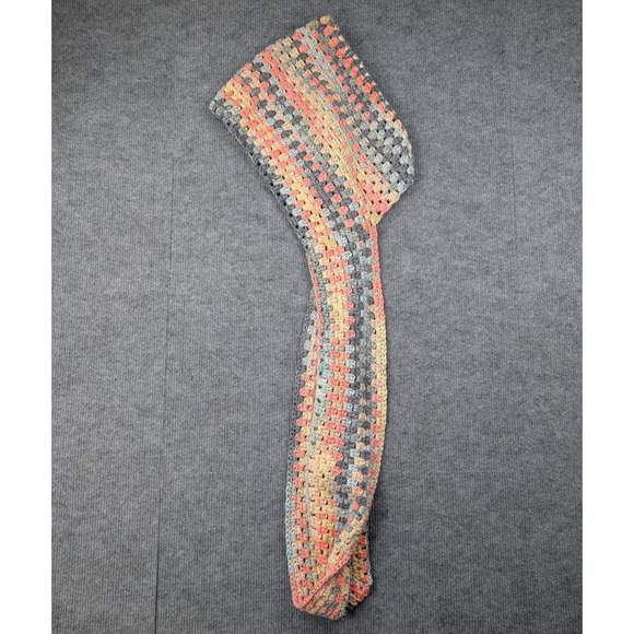 Crochet Snood Scarf Wrap Hoodie Knit Head Wrap Boho Chic Handmade Pastel Neutral main image 6